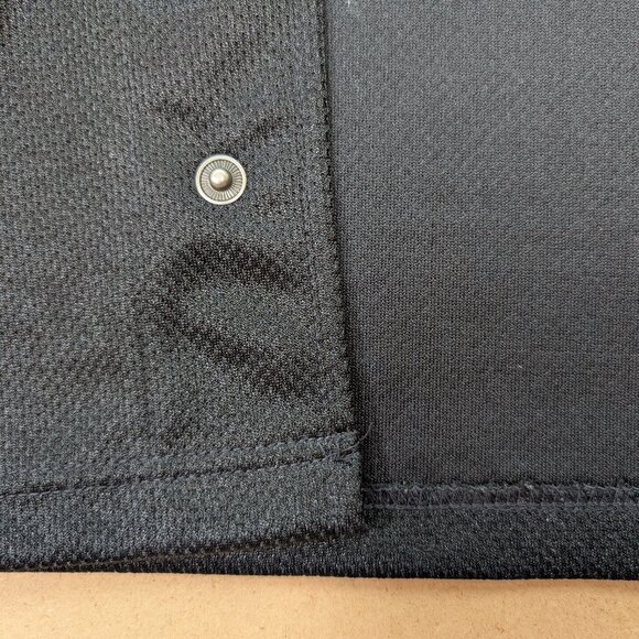 Adidas Y2K Throwback Button-up, black, T-Shirt Mens size LRG (rn#88387 ca#00411) - Picture 3 of 9